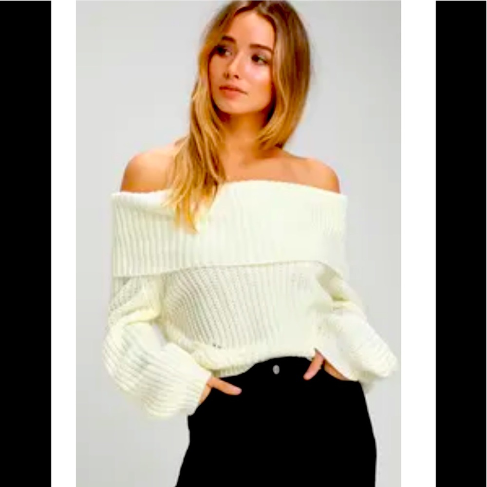 Off-The Shoulder Knit Sweater